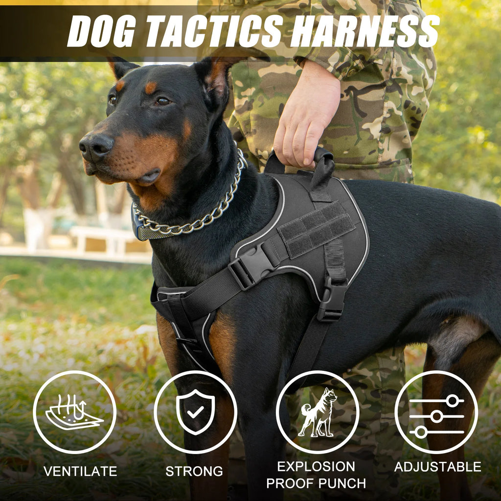 Tactical Military Vest Pet German Shepherd Golden Retriever Tactical Training Dog Accessories Dog Harness for Large Dogs