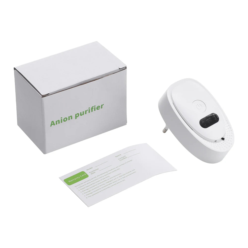 Mini Air Purifier Plug In Negative Ion Ionizer Air Purifier for Office Bedroom Quiet Ionizer Air Cleaner Toilet Deodorant