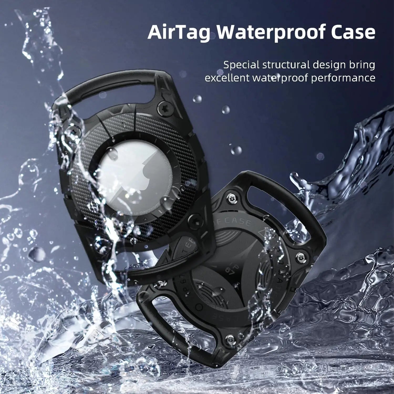 حامل AirTag مقاوم للماء IP68 لطوق الكلب
